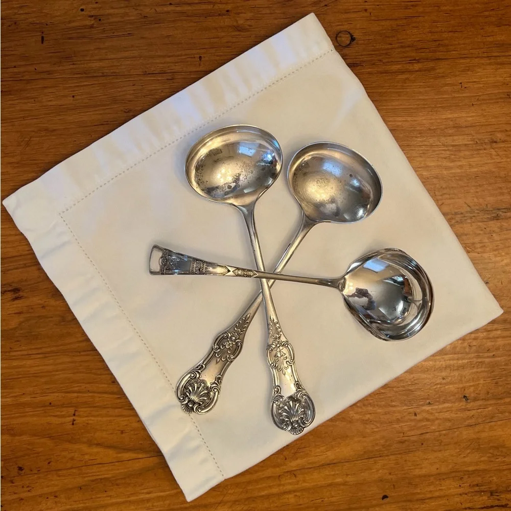 Silver Ladles - Set of Three